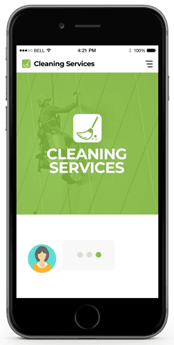 Website Chat for Cleaning Services